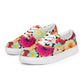 DMV 0424 Floral Women’s lace-up canvas shoes