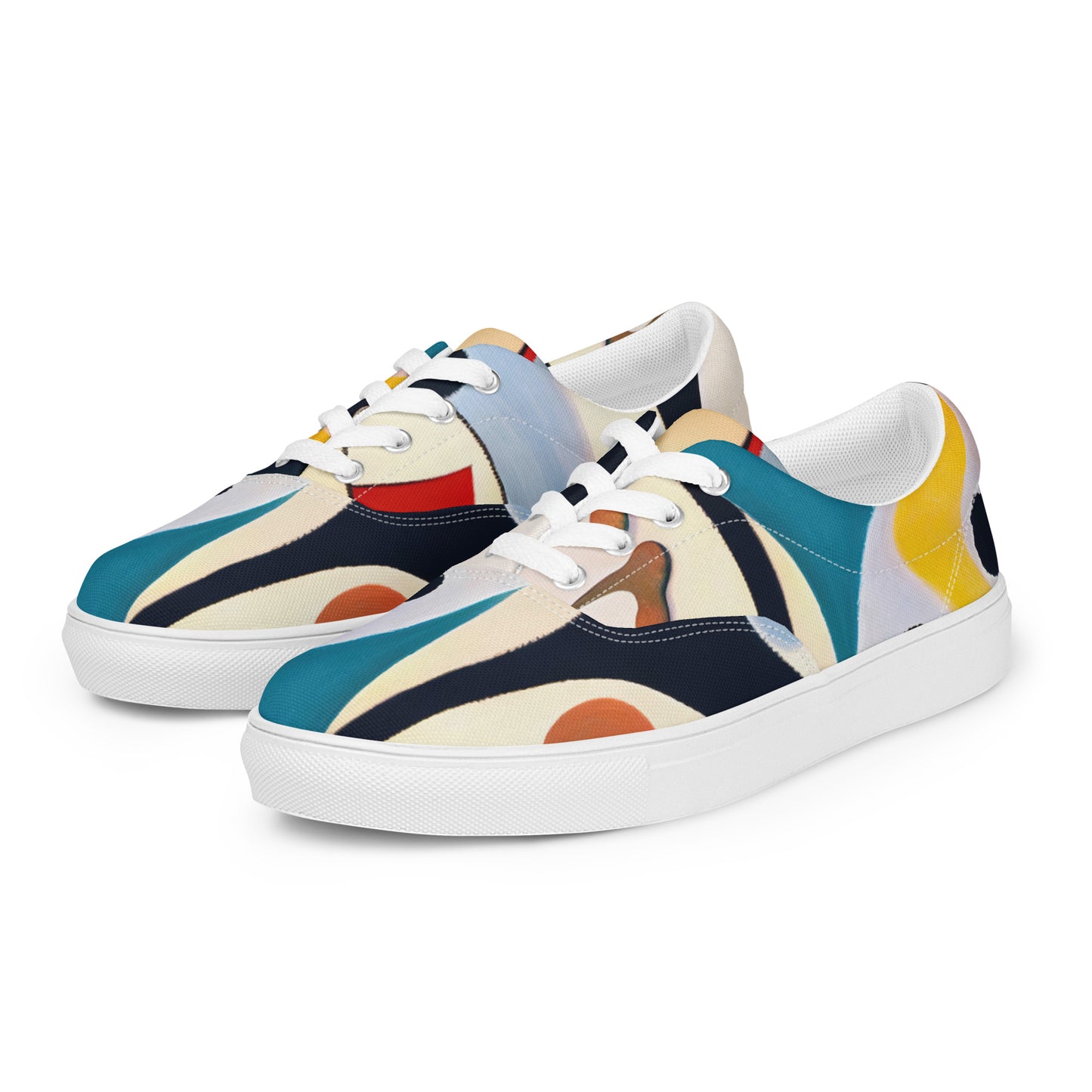 DMV 2089 Retro Art Women’s lace-up canvas shoes