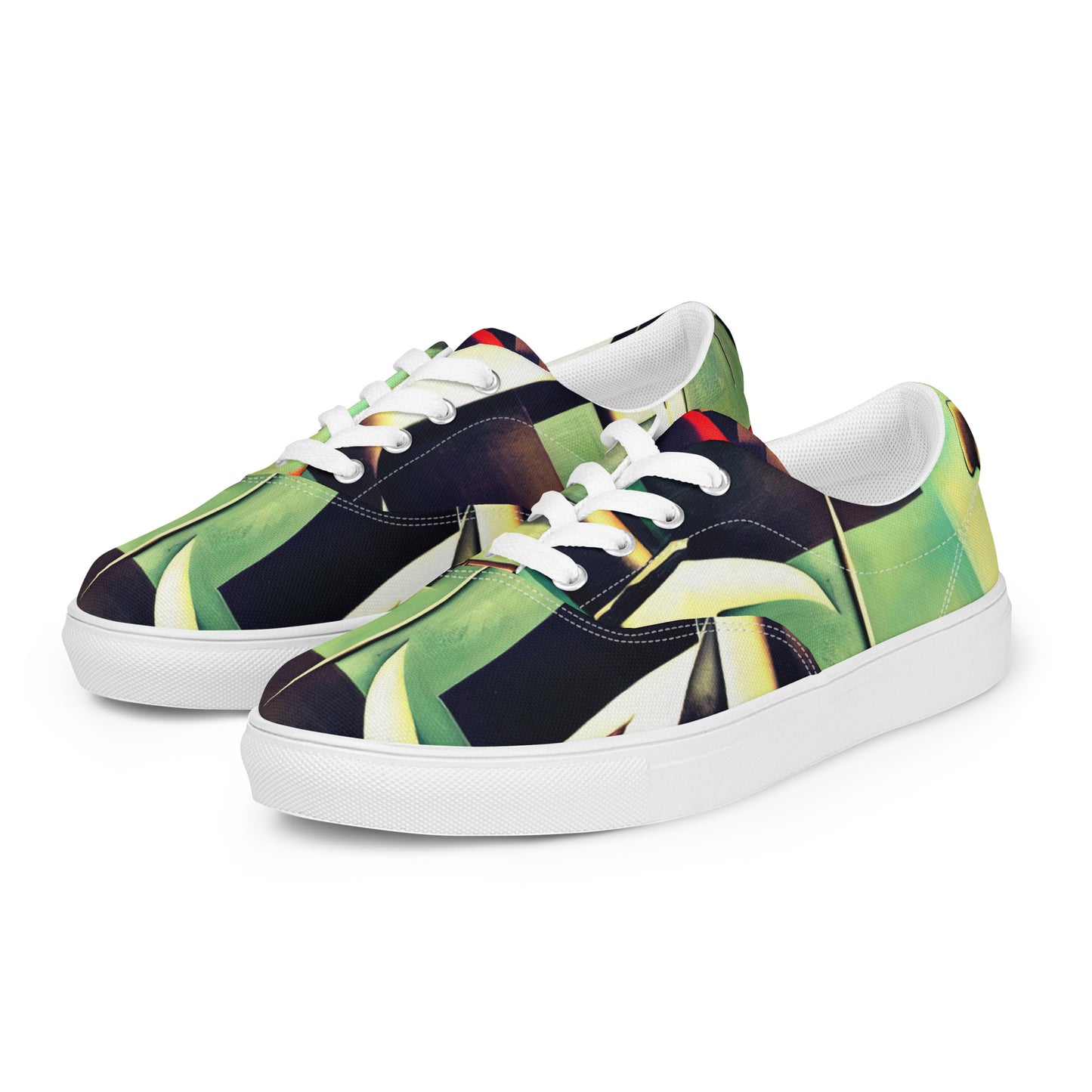 DMV 0749 Retro Art Women’s lace-up canvas shoes