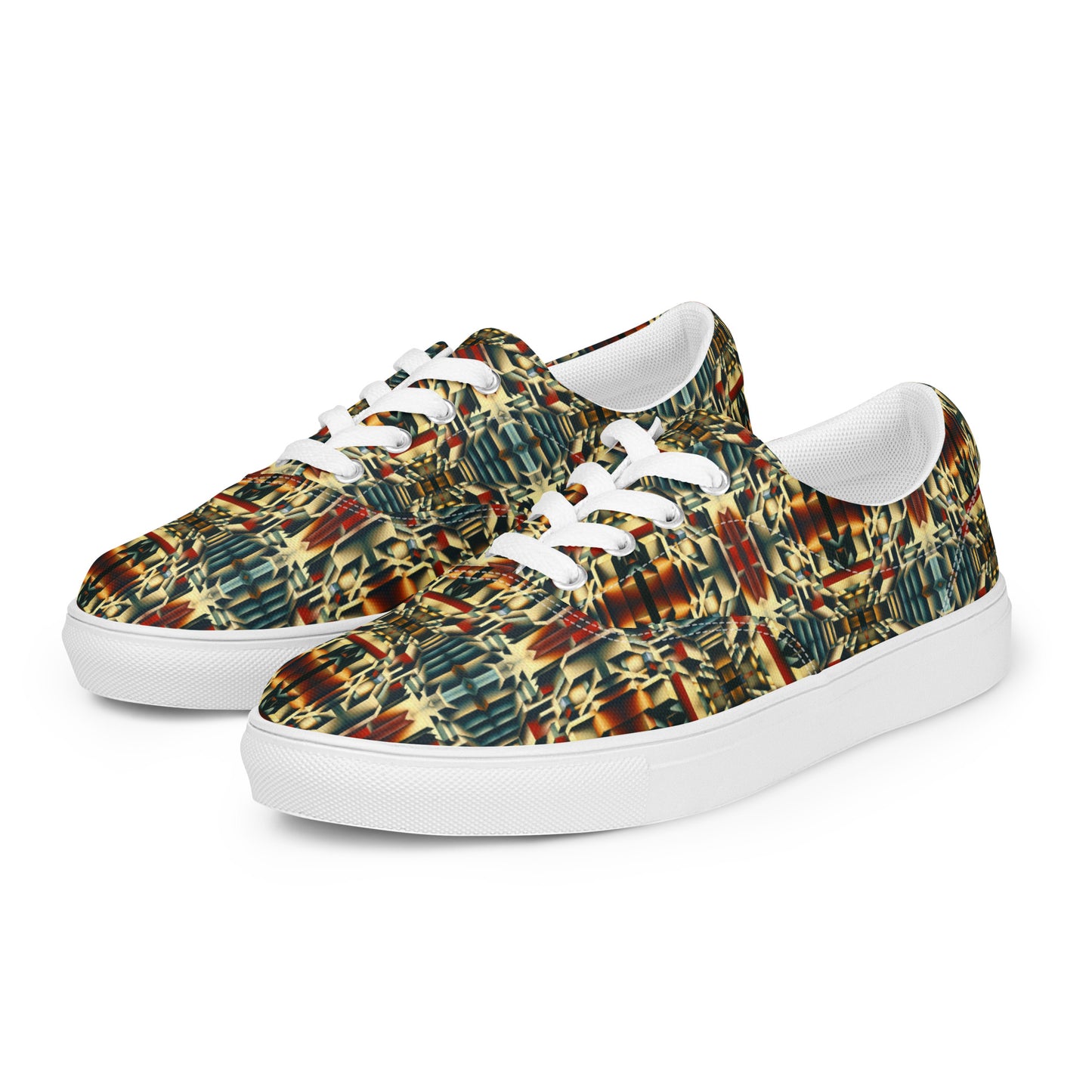 DMV 1052 Conceptual Artsy Women’s lace-up canvas shoes