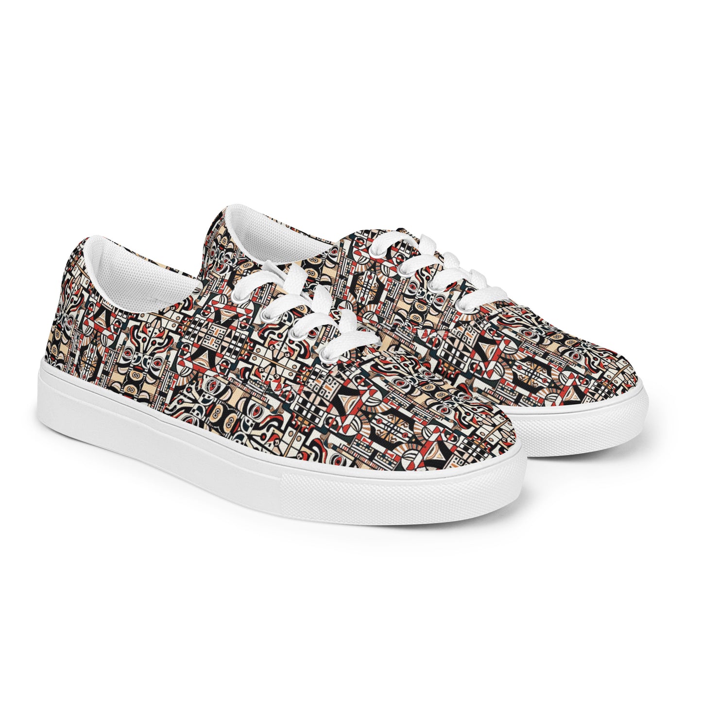 DMV 0131 Chic Boho Women’s lace-up canvas shoes