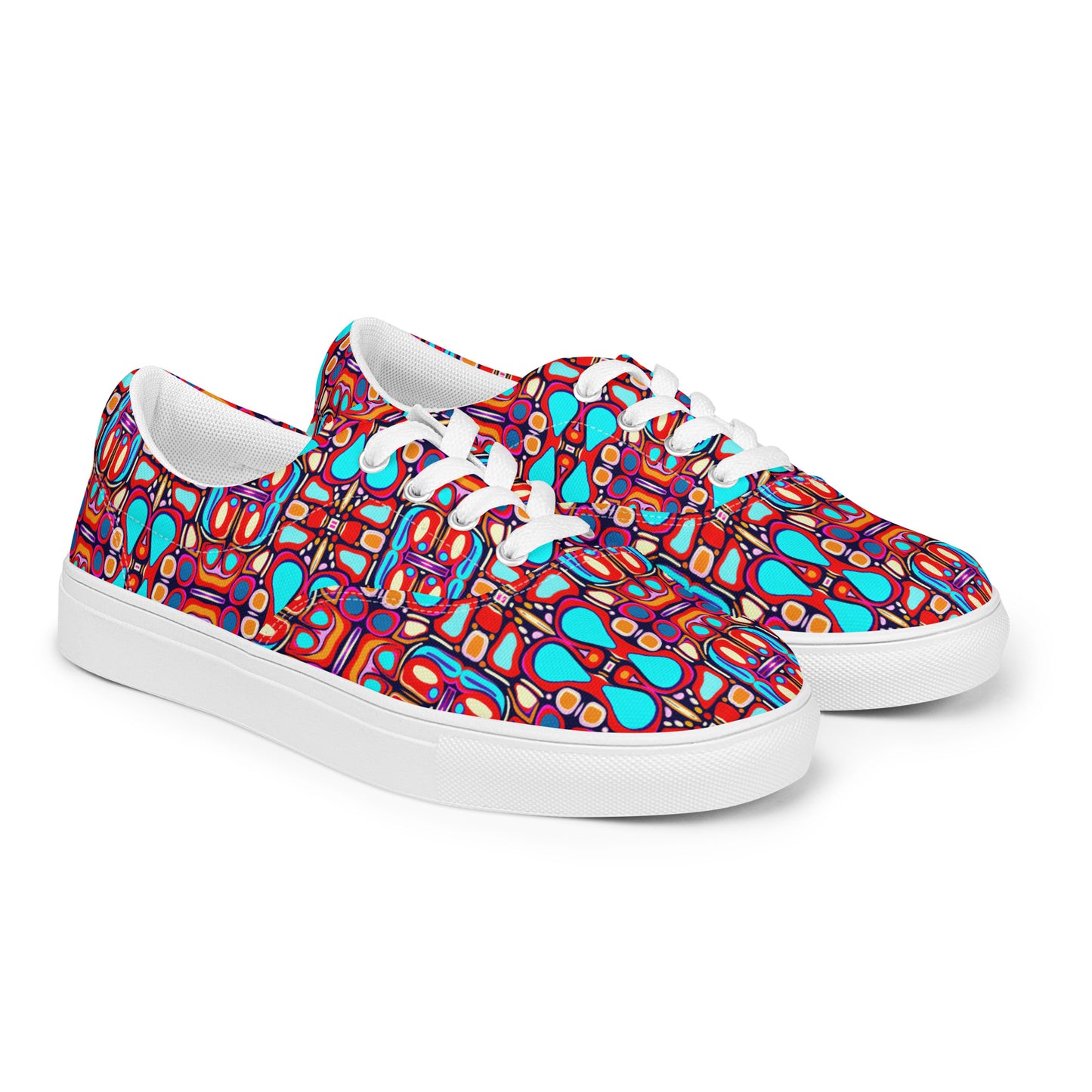 DMV 0094 Vintage Artsy Women’s lace-up canvas shoes