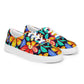 DMV 0257 Floral Women’s lace-up canvas shoes