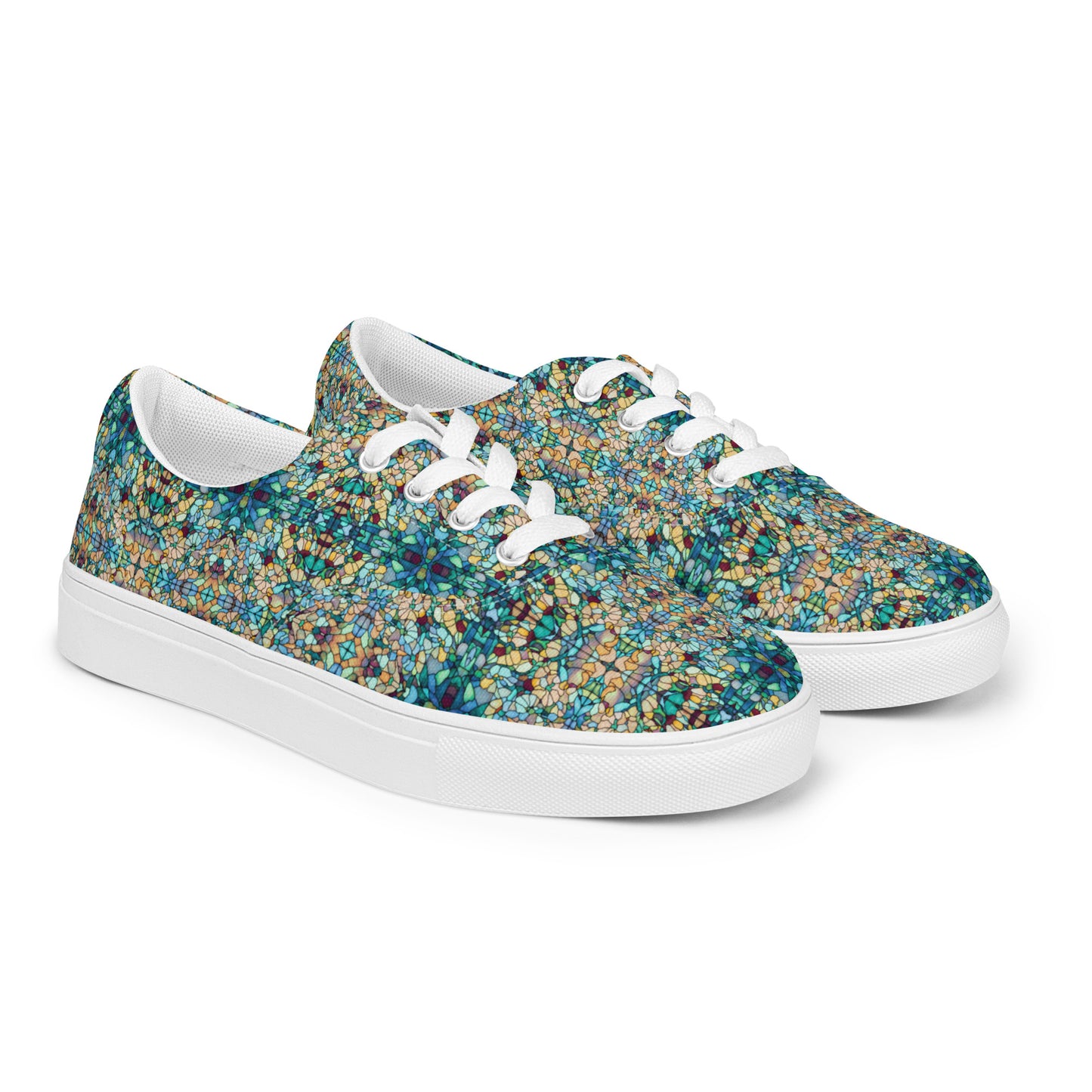 DMV 0254 Chic Boho Women’s lace-up canvas shoes