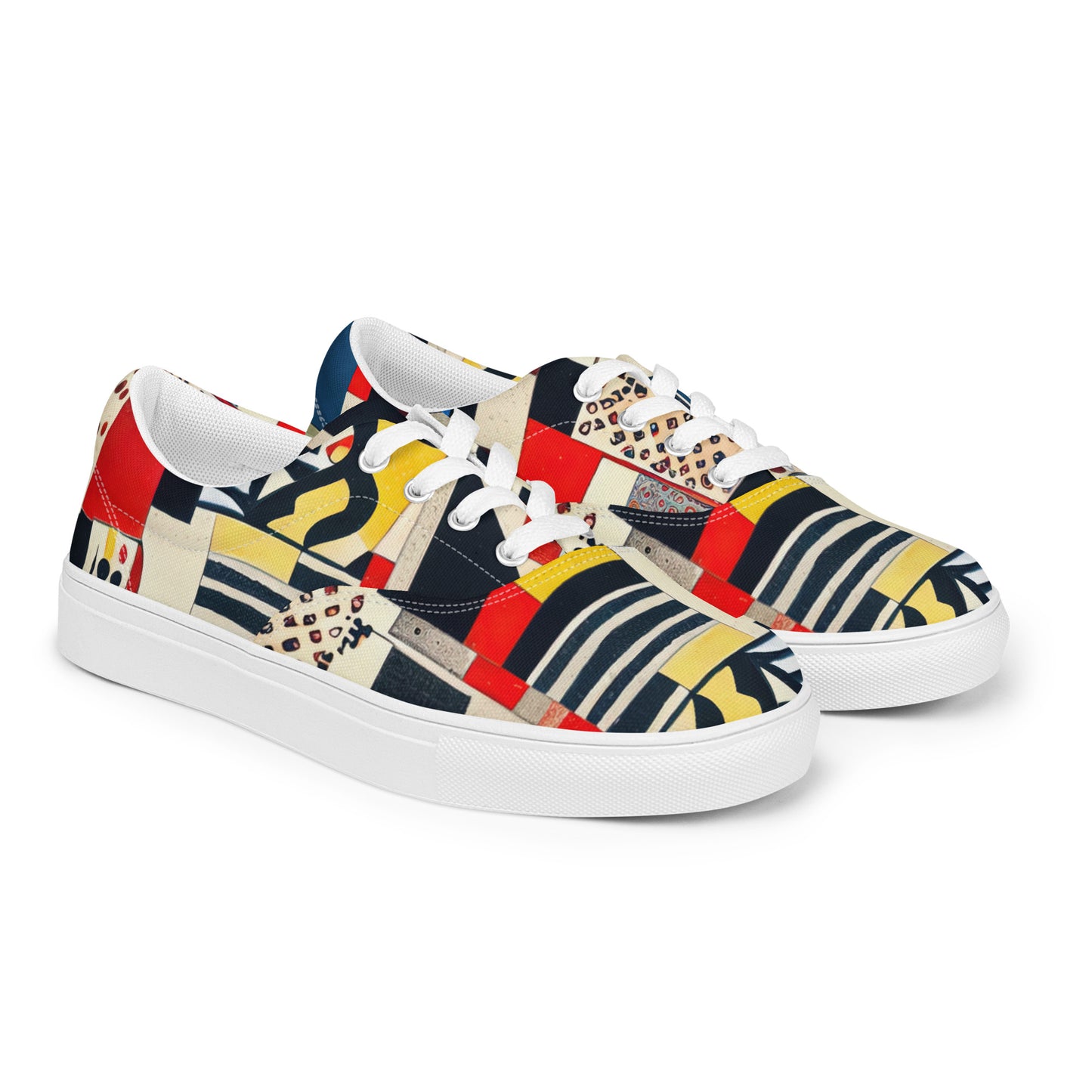 DMV 0141 Retro Art Women’s lace-up canvas shoes