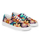 DMV 0197 Floral Women’s lace-up canvas shoes