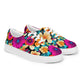 DMV 0259 Floral Women’s lace-up canvas shoes