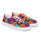 DMV 0192 Floral Women’s lace-up canvas shoes