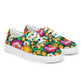 DMV 0193 Floral Women’s lace-up canvas shoes