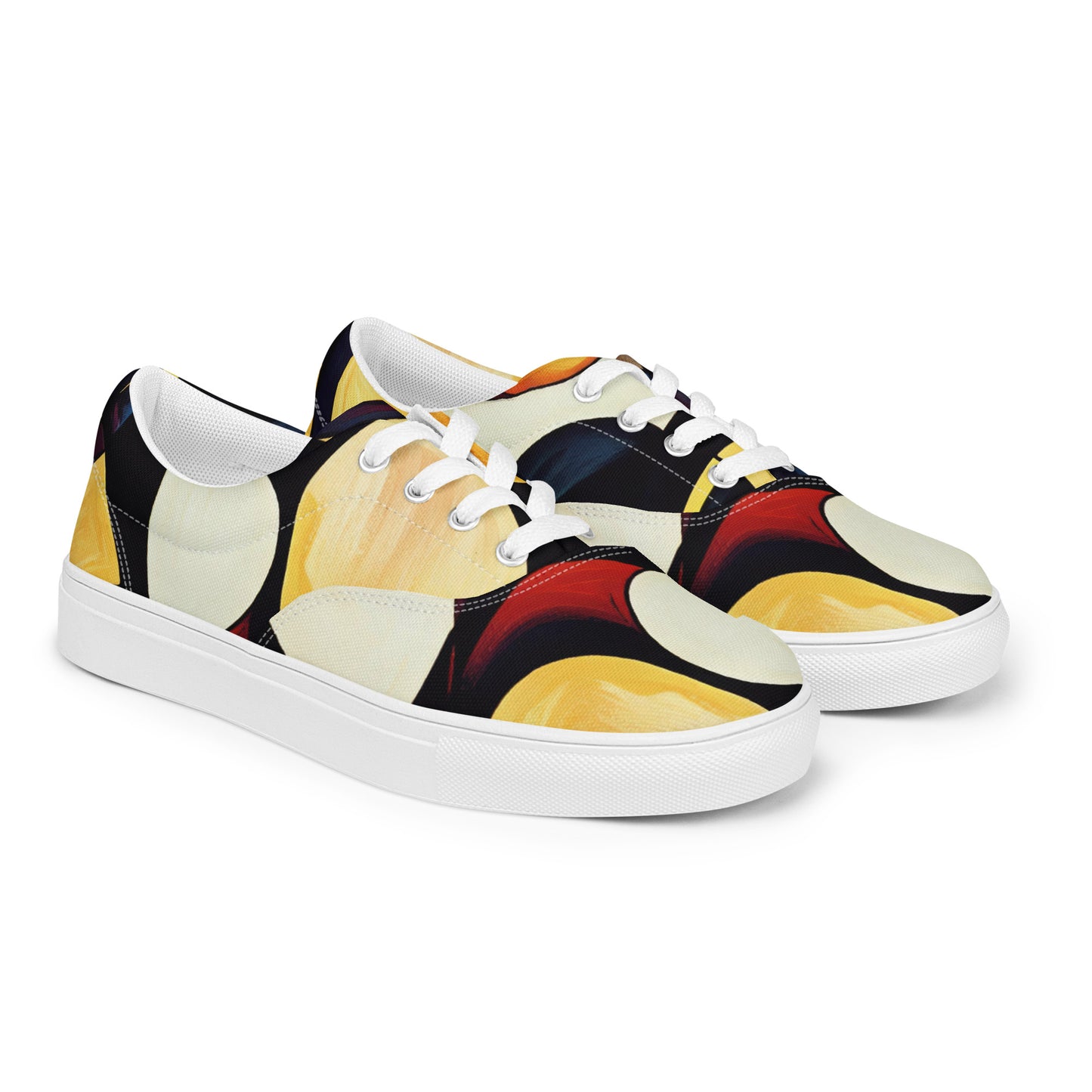 DMV 0195 Retro Art Women’s lace-up canvas shoes