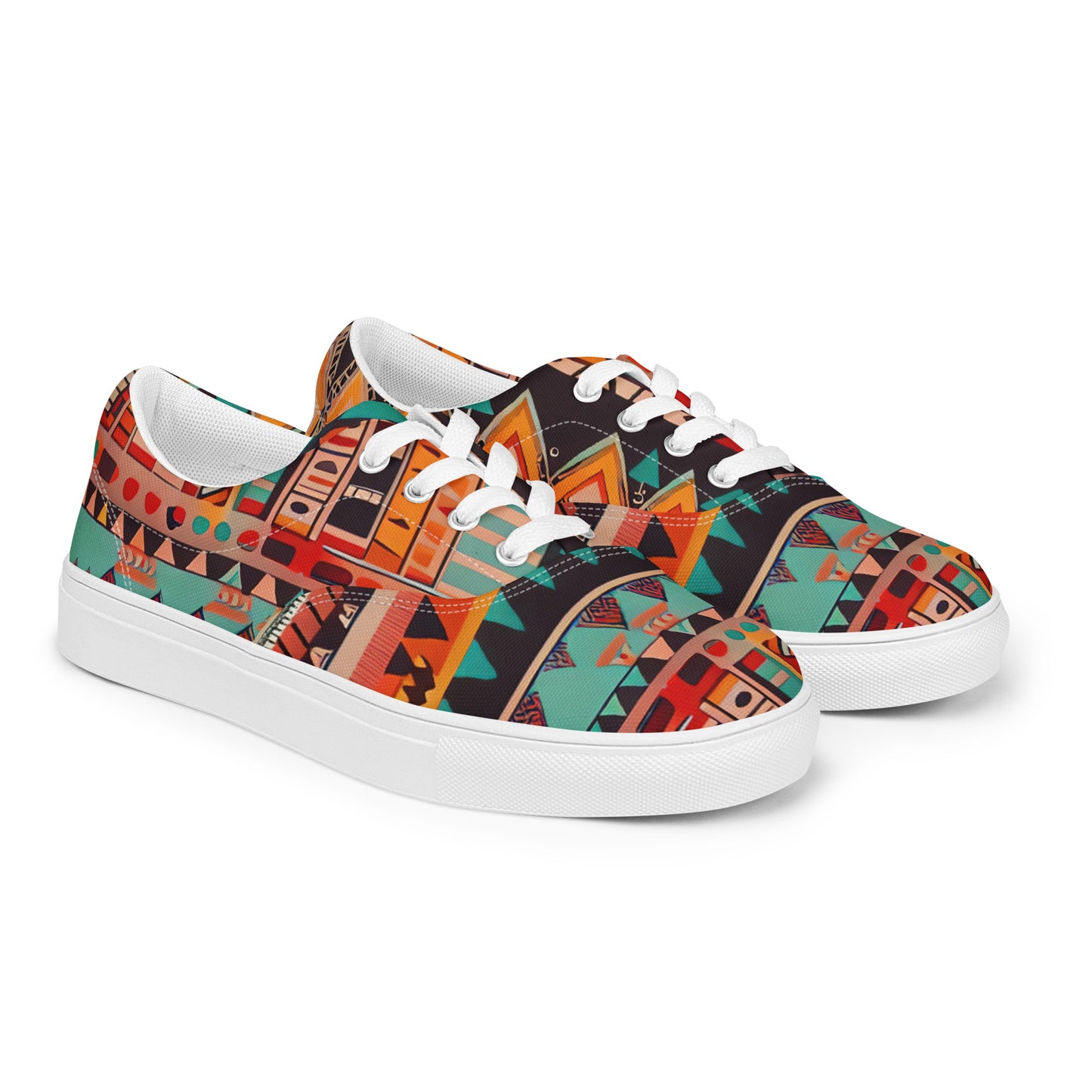 DMV 0415 Boho Women’s lace-up canvas shoes