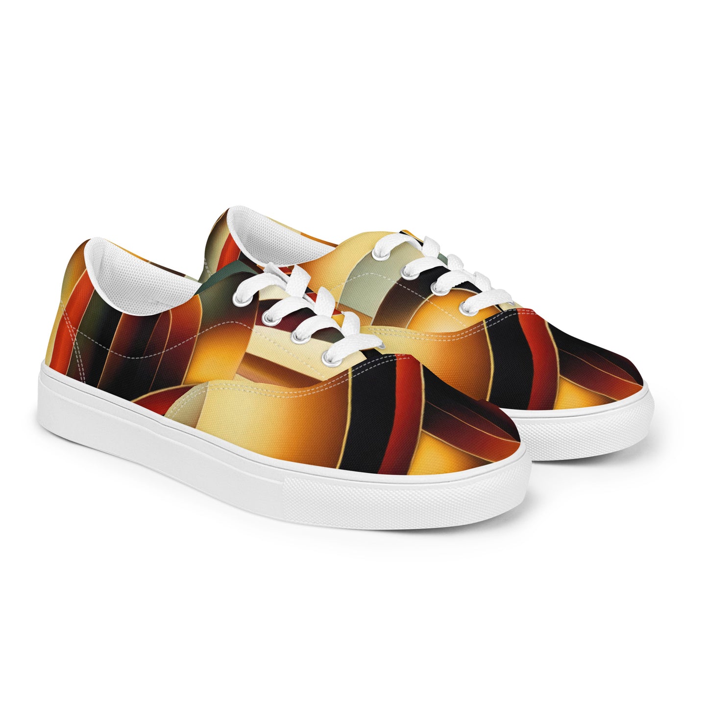 DMV 0261 Retro Art Women’s lace-up canvas shoes