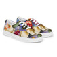 DMV 0268 Floral Women’s lace-up canvas shoes