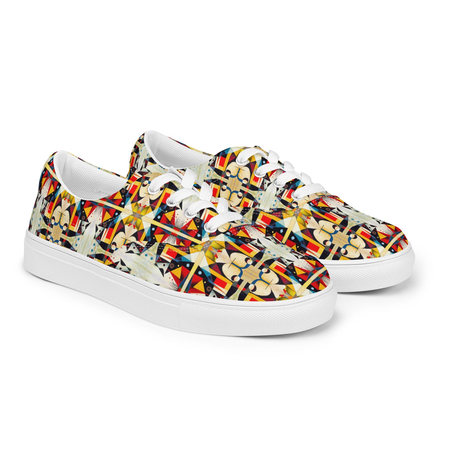 DMV 0517 Chic Boho Women’s lace-up canvas shoes