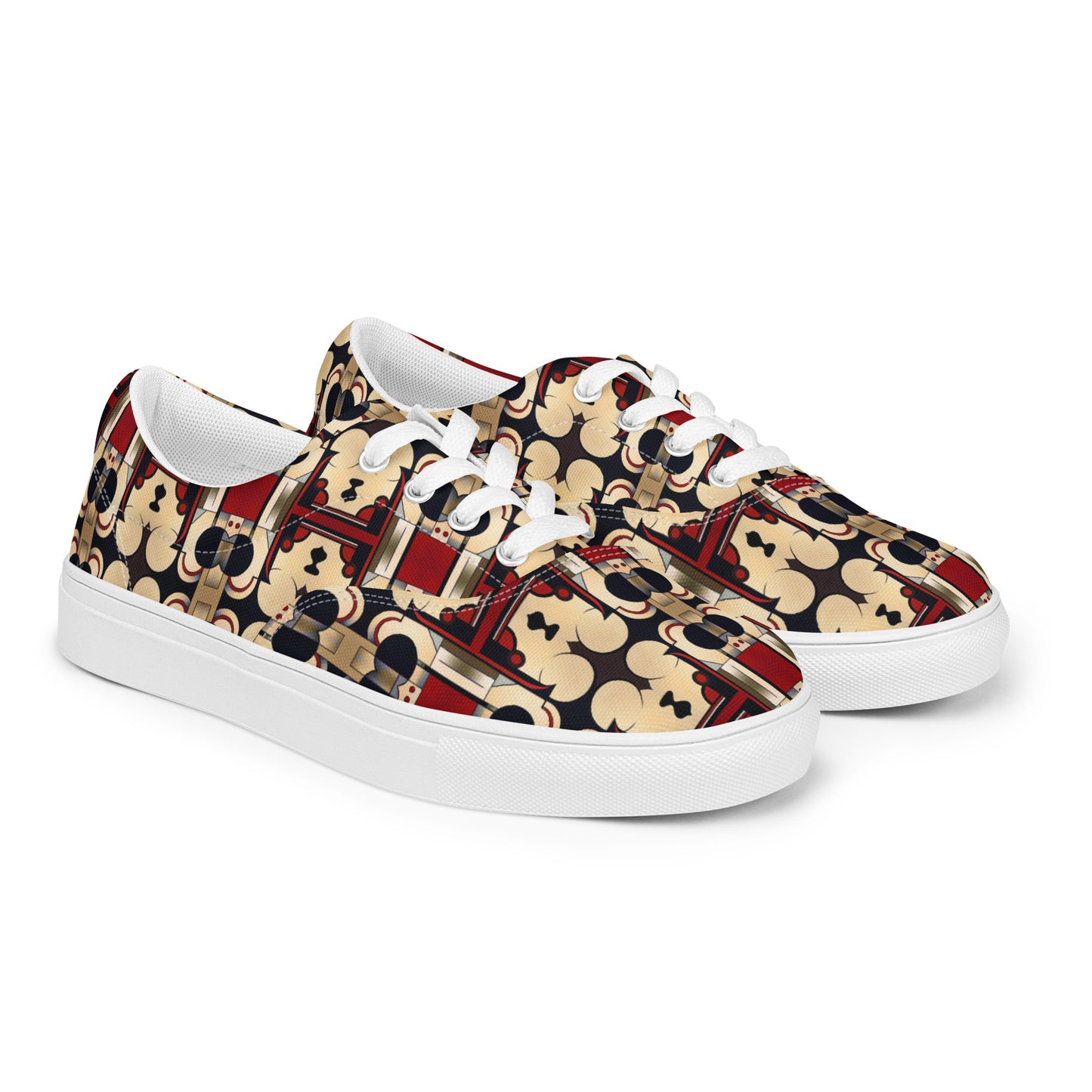 DMV 2033 Conceptual Artsy Women’s lace-up canvas shoes