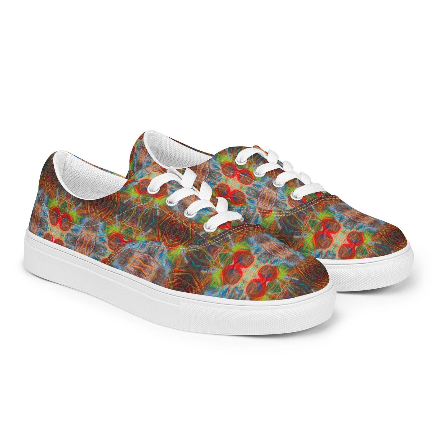 DMV 0774 Avant Garde Artsy Women’s lace-up canvas shoes