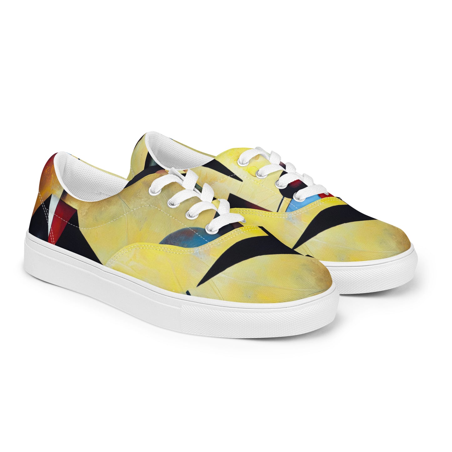 DMV 2040 Retro Art Women’s lace-up canvas shoes