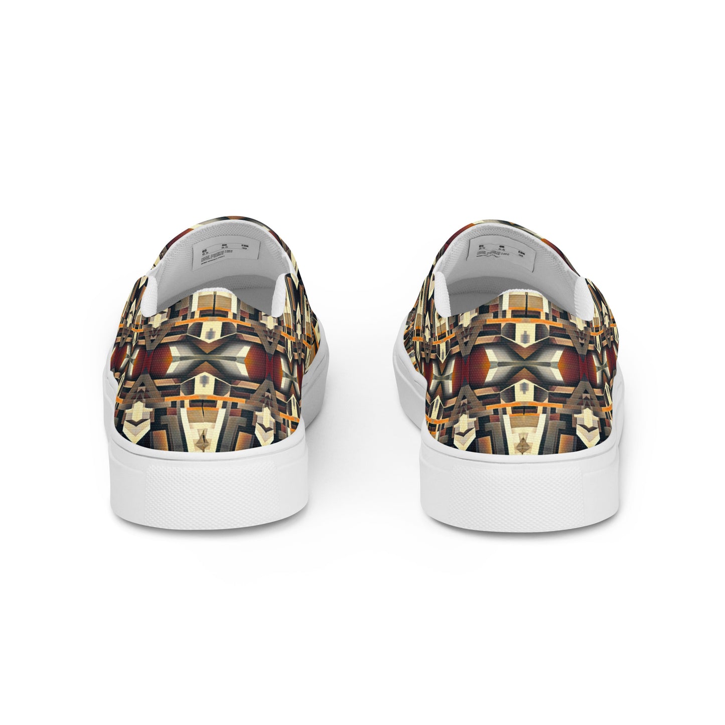 DMV 0247 Geo Boho Women’s slip-on canvas shoes