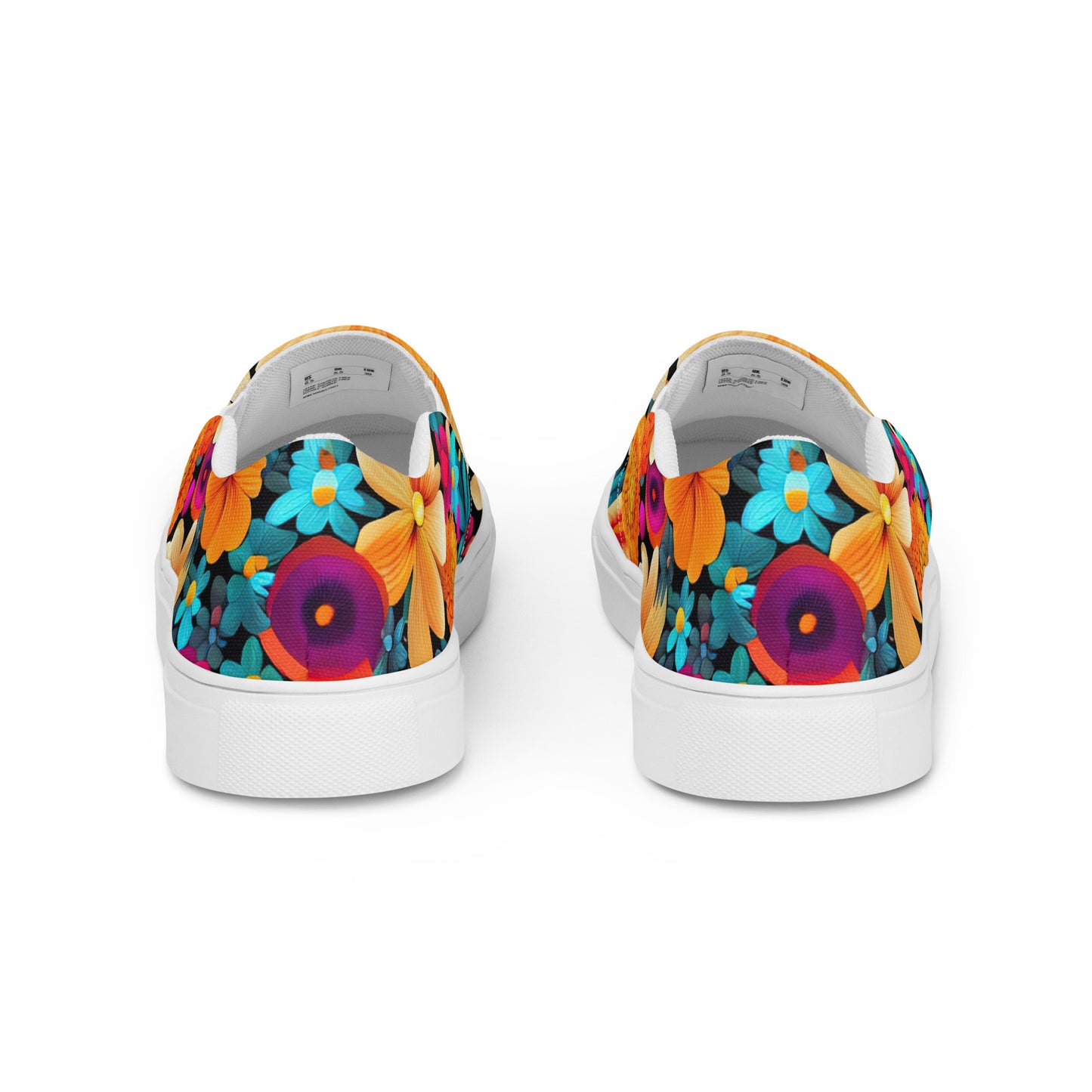 DMV 0259 Floral Women’s slip-on canvas shoes