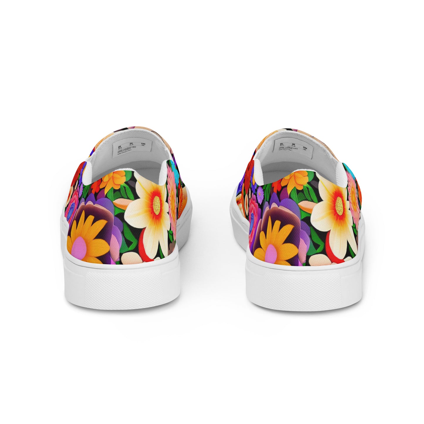 DMV 0309 Floral Women’s slip-on canvas shoes