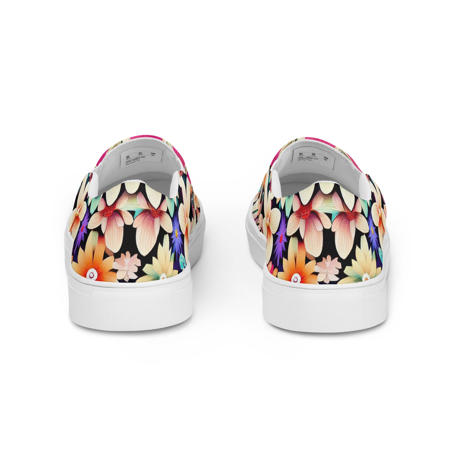 DMV 0307 Floral Women’s slip-on canvas shoes