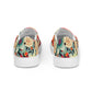 DMV 0260 Floral Women’s slip-on canvas shoes