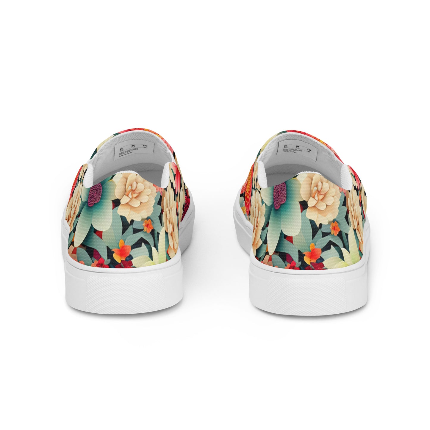 DMV 0260 Floral Women’s slip-on canvas shoes