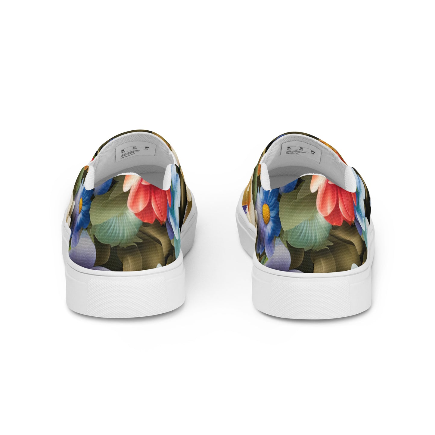 DMV 0268 Floral Women’s slip-on canvas shoes