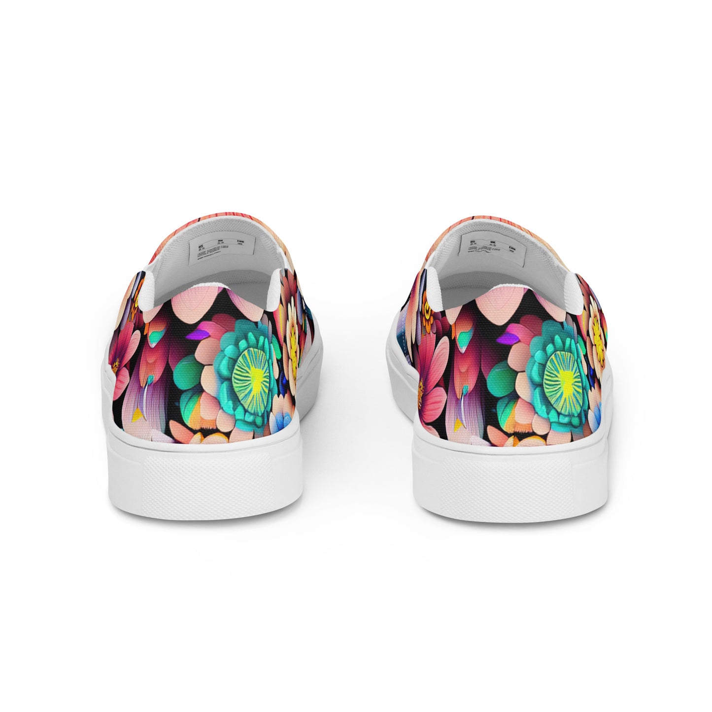 DMV 0515 Floral Women’s slip-on canvas shoes