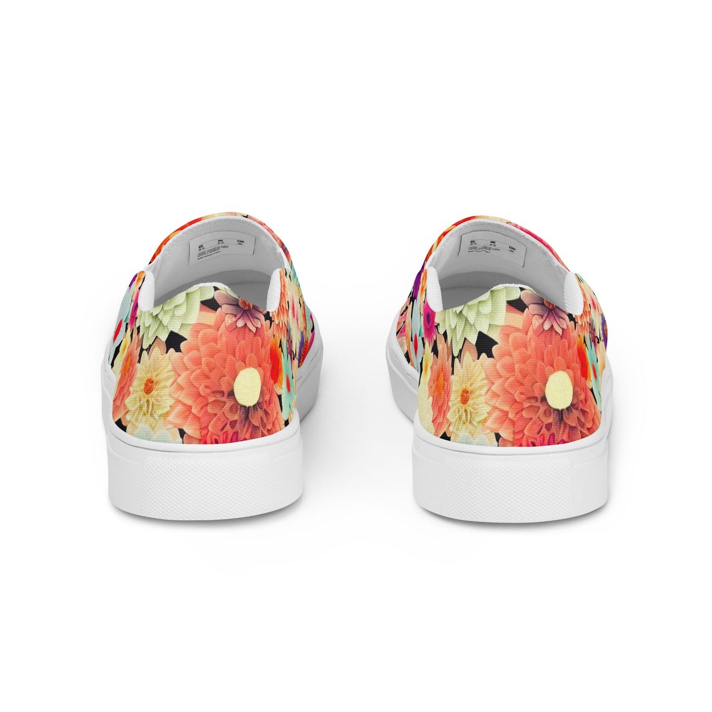 DMV 0424 Floral Women’s slip-on canvas shoes