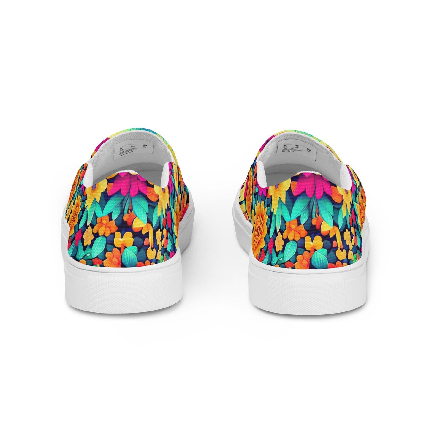 DMV 1676 Floral Women’s slip-on canvas shoes