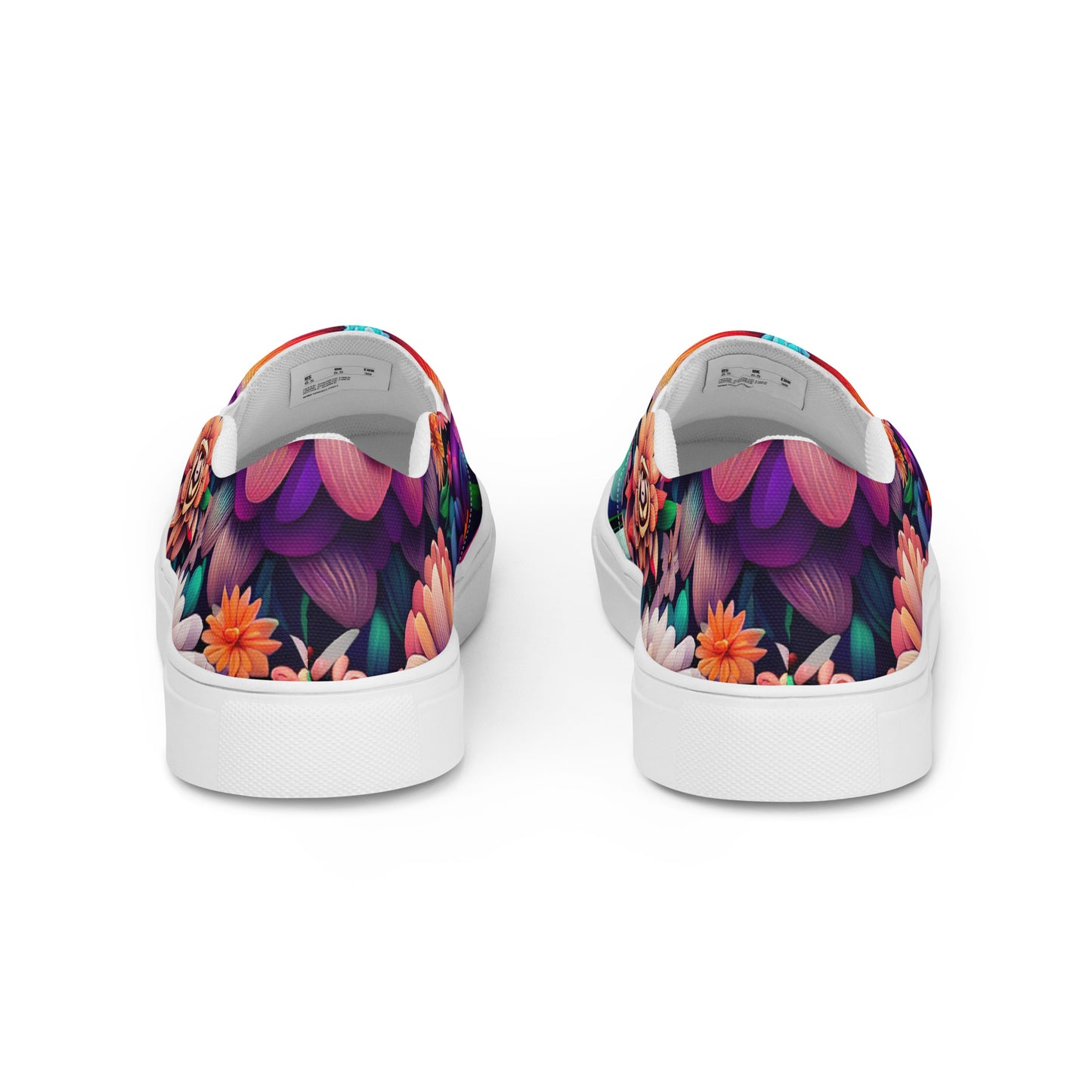 DMV 1375 Floral Women’s slip-on canvas shoes