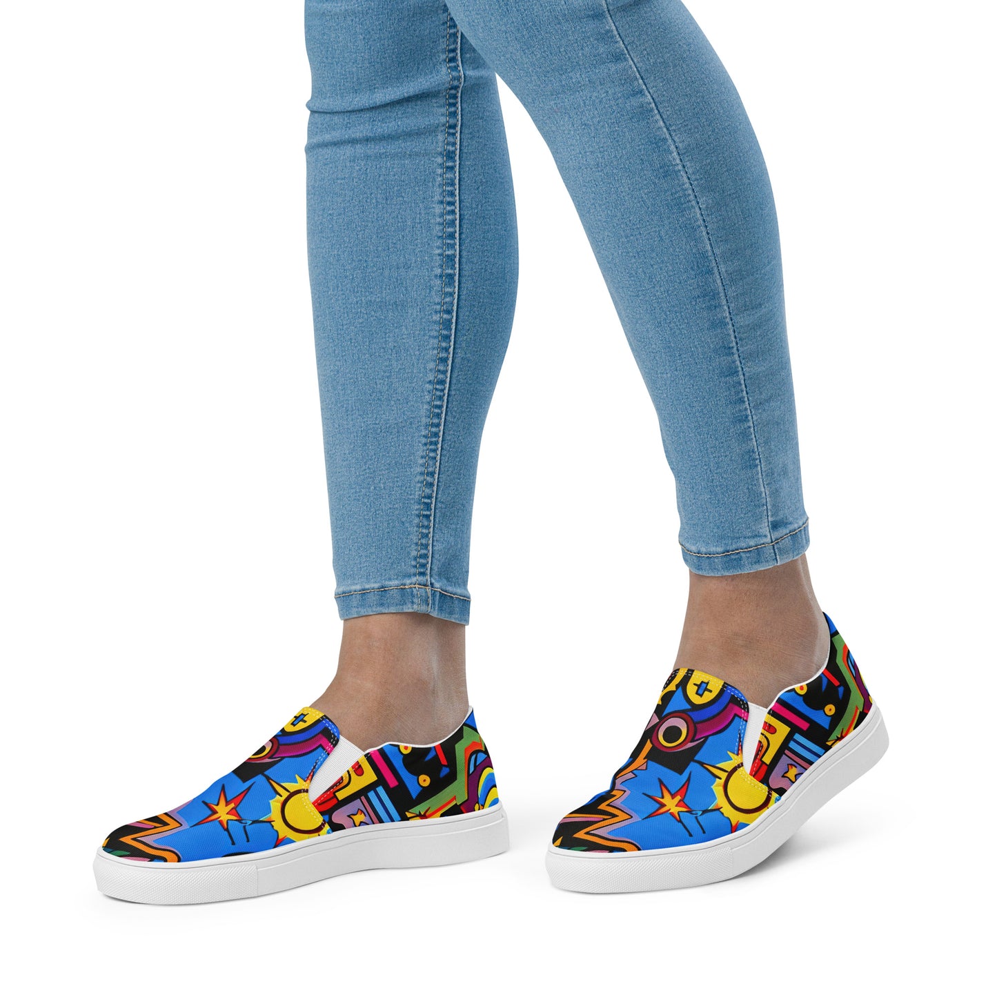 DMV 0235 Psy Art Women’s slip-on canvas shoes