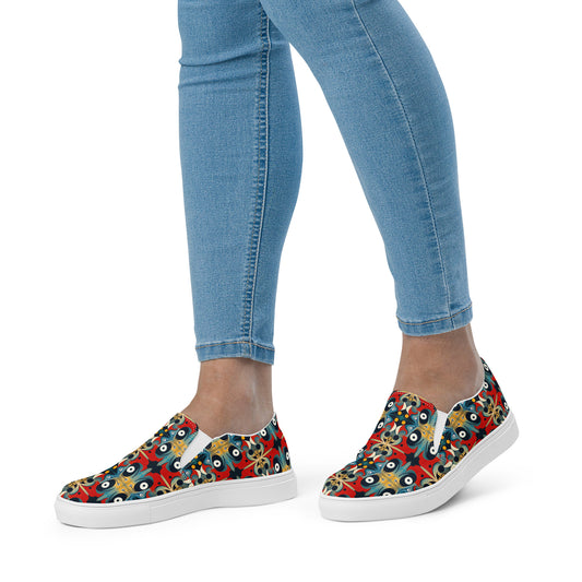 DMV 0269 Vintage Artsy Women’s slip-on canvas shoes