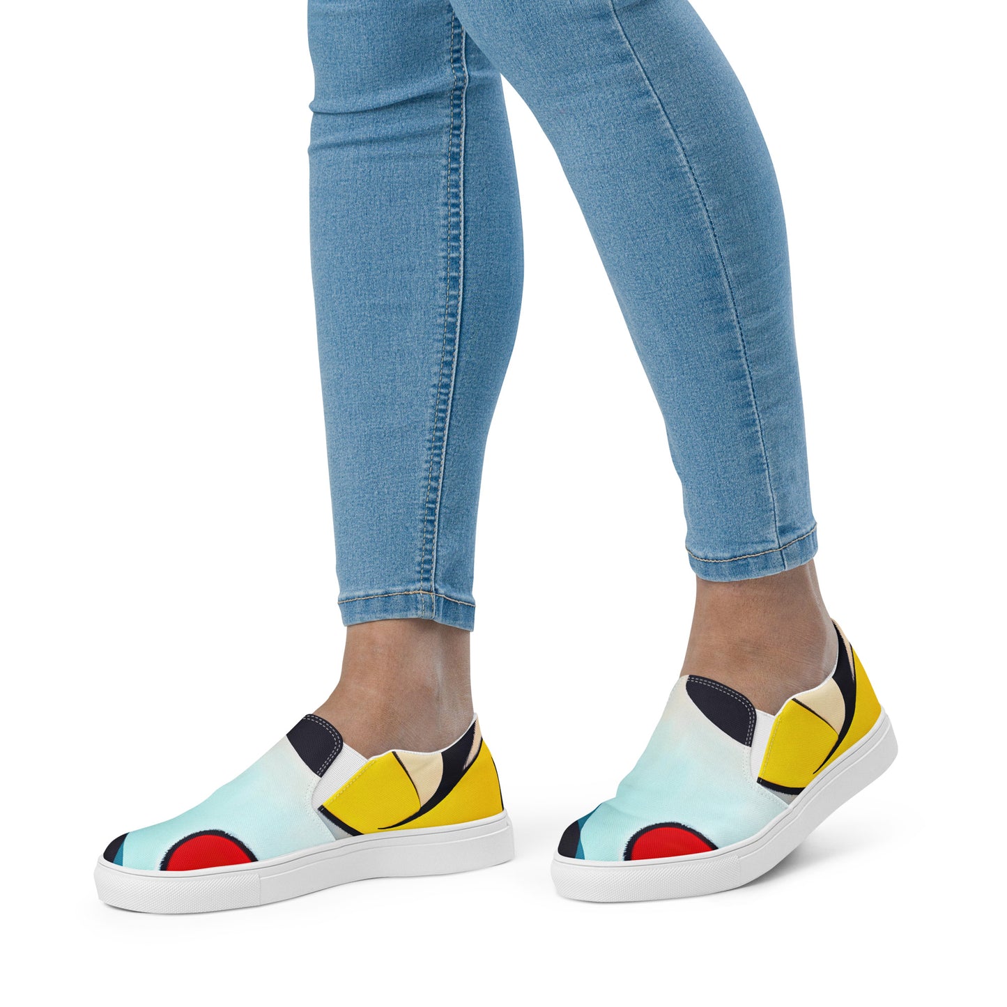 DMV 0037 Retro Art Women’s slip-on canvas shoes