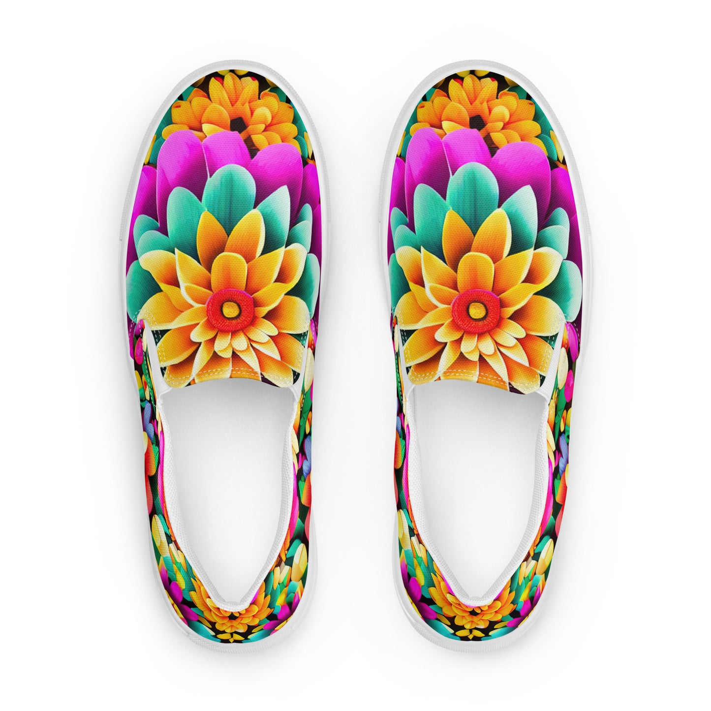 DMV 0250 Floral Women’s slip-on canvas shoes