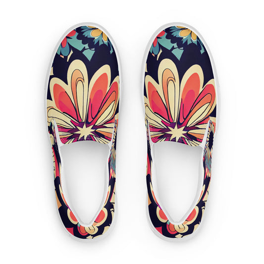 DMV 1525 Floral Women’s slip-on canvas shoes