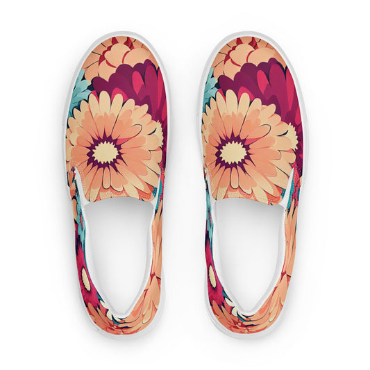 DMV 0293 Floral Women’s slip-on canvas shoes