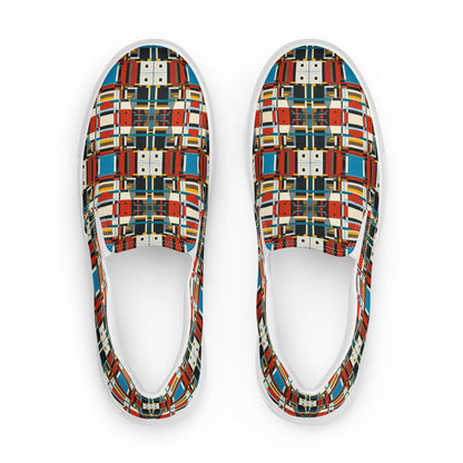 DMV 0410 Geo Boho Women’s slip-on canvas shoes