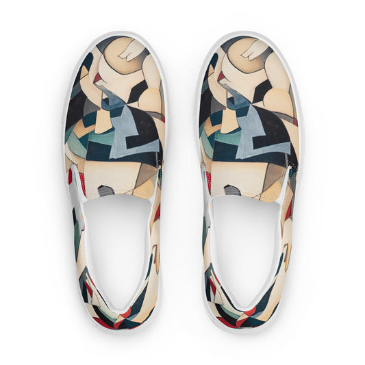 DMV 0508 Abstract Art Women’s slip-on canvas shoes