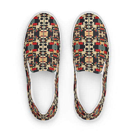 DMV 0510 Geo Boho Women’s slip-on canvas shoes