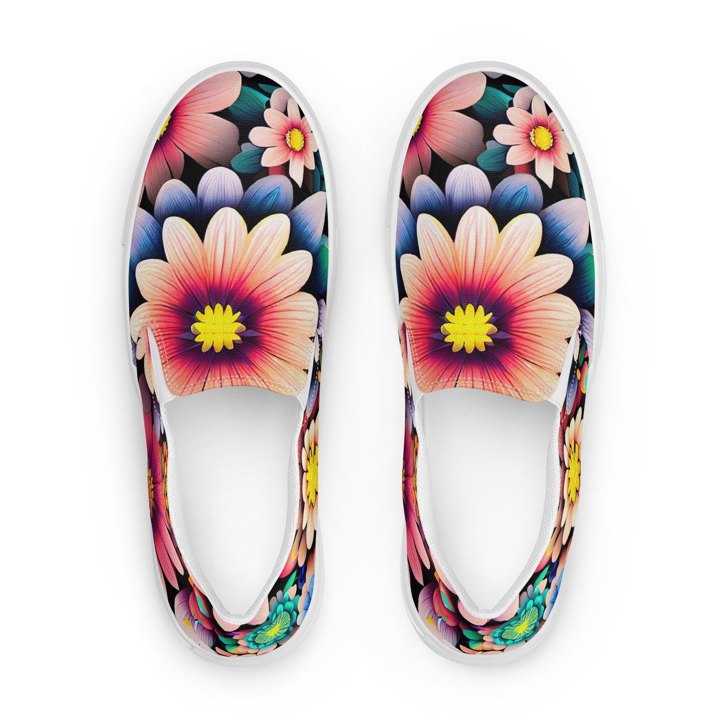 DMV 0515 Floral Women’s slip-on canvas shoes