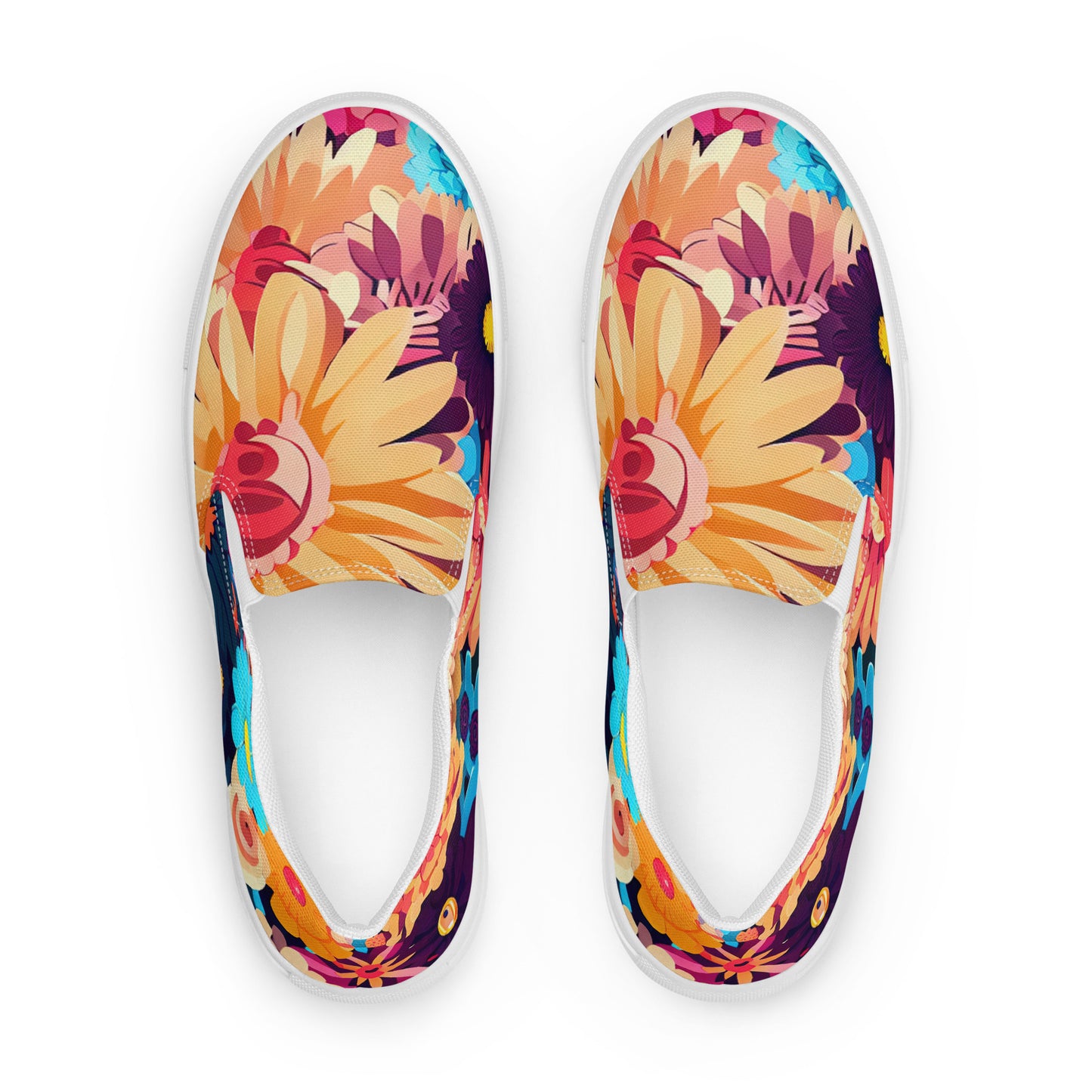 DMV 0770 Floral Women’s slip-on canvas shoes