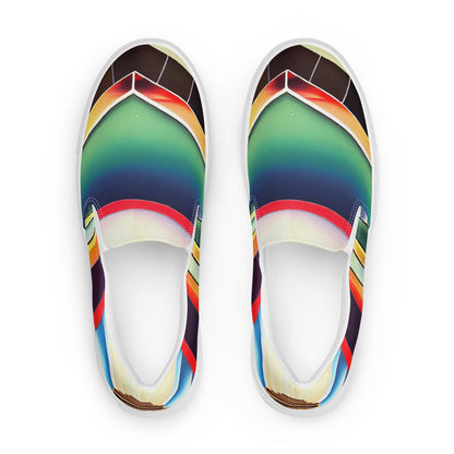 DMV 0896 Retro Art Women’s slip-on canvas shoes