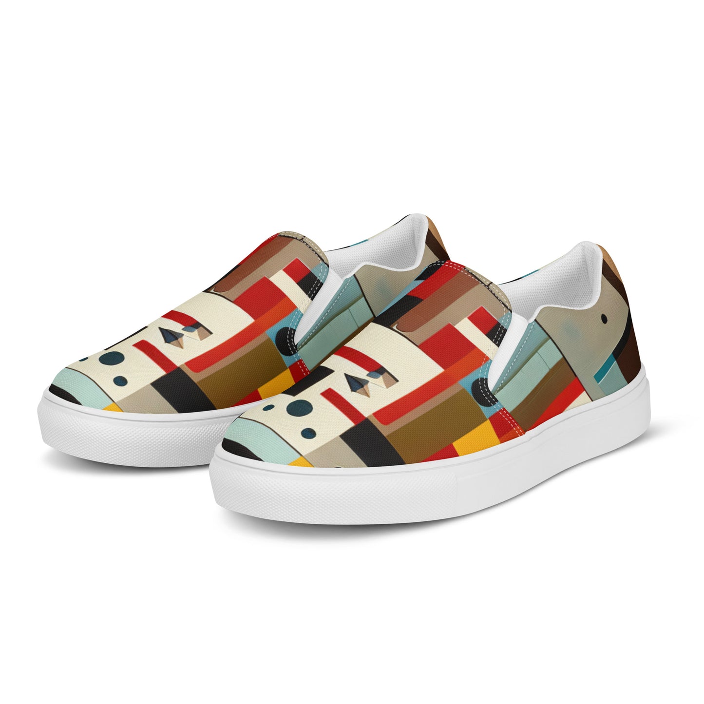 DMV 0413 Abstract Art Women’s slip-on canvas shoes