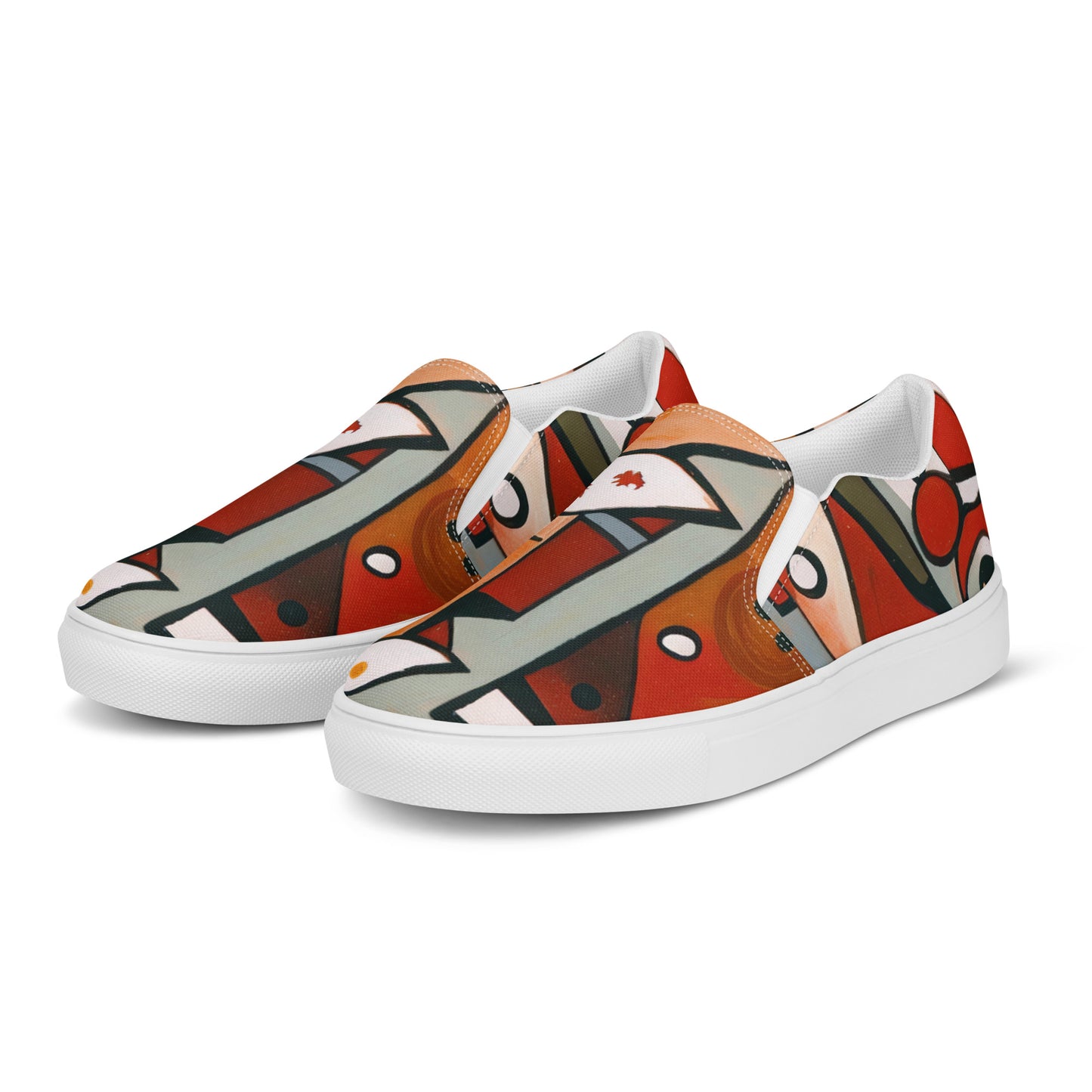 DMV 0522 Retro Art Women’s slip-on canvas shoes