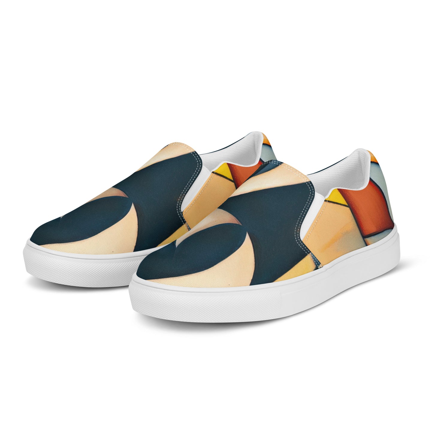 DMV 0433 Abstract Art Women’s slip-on canvas shoes