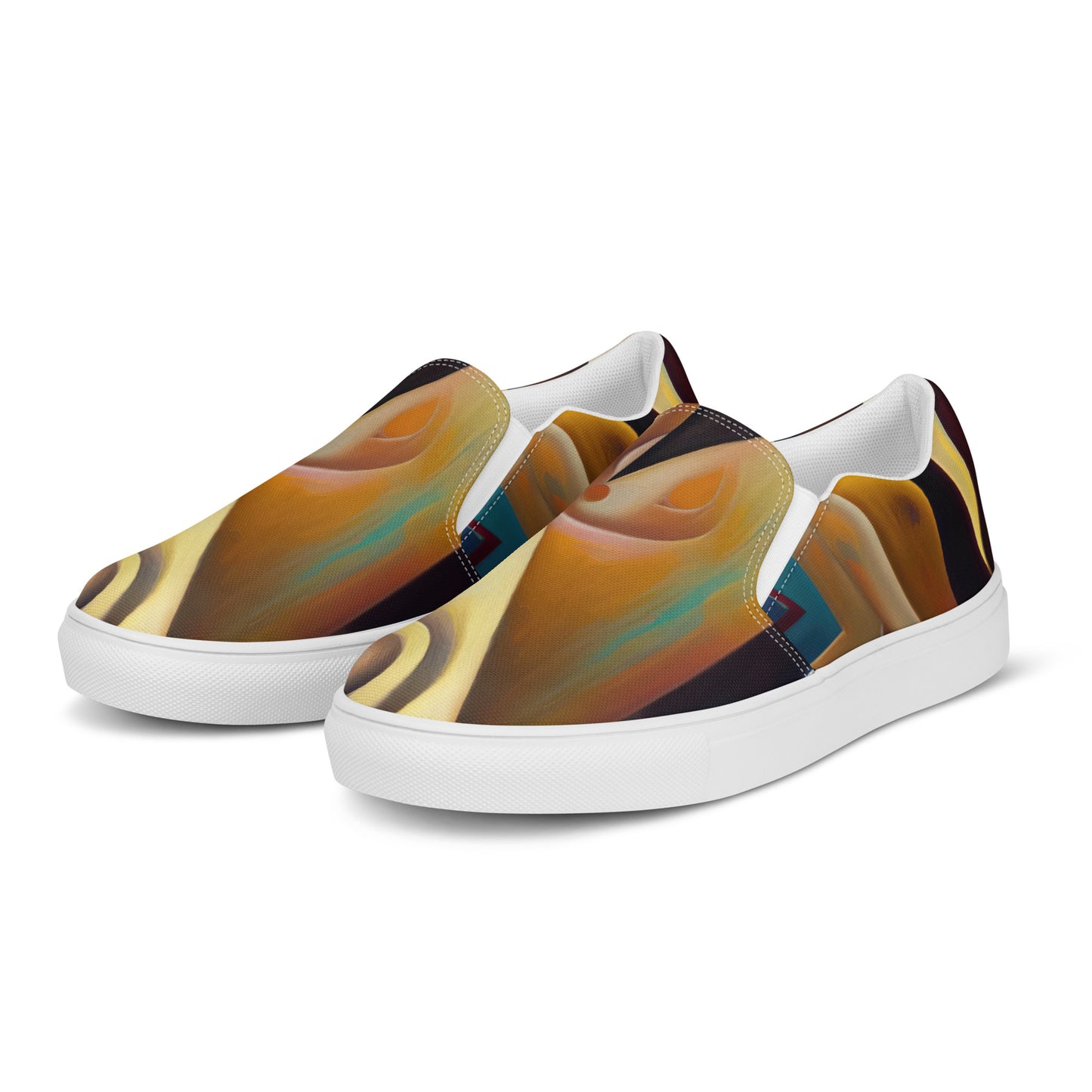 DMV 0441 Retro Art Women’s slip-on canvas shoes