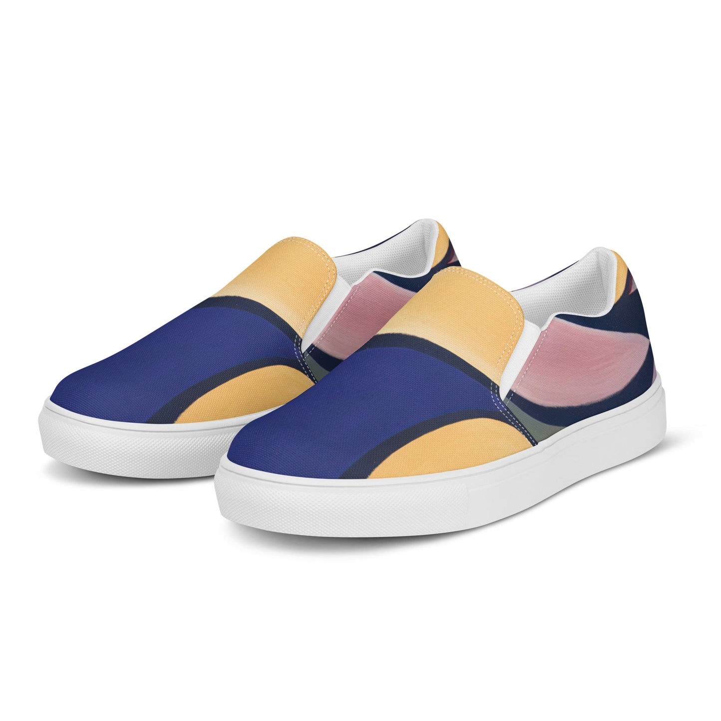 DMV 1558 Abstract Art Women’s slip-on canvas shoes