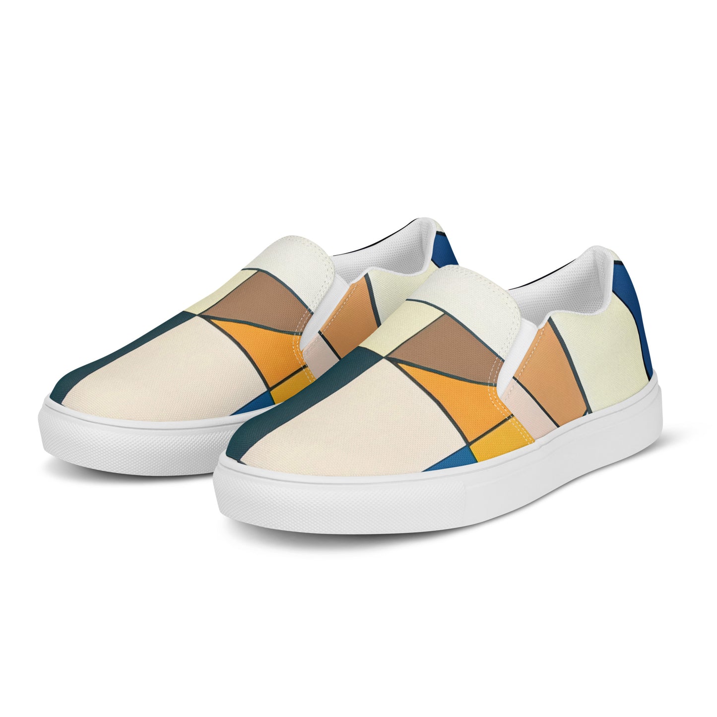 DMV 0339 Abstract Art Women’s slip-on canvas shoes